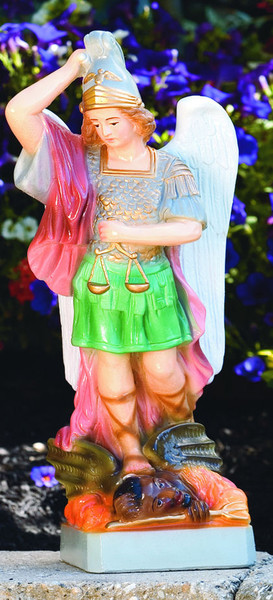 Saint Michael Archangel Statue Garden Statuary slaying dragon sculptures